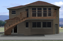 New 2 story detached garage and sun room loft addition.
