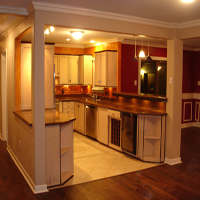 Open floor plan kitchen design and remodel